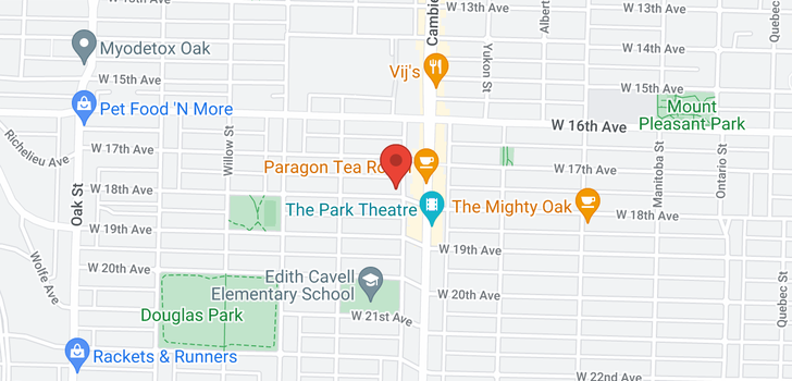 map of 531 W 18TH AVENUE